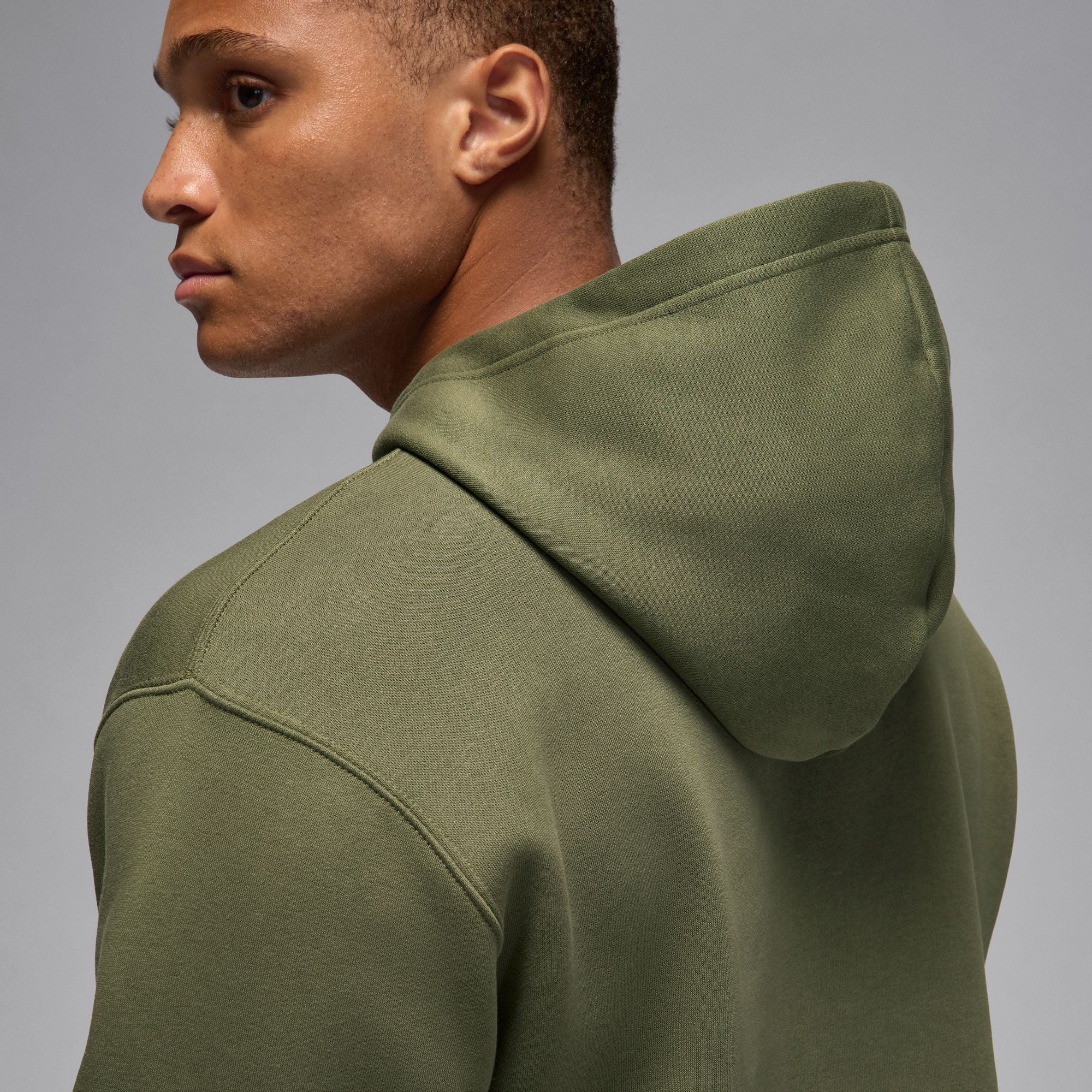Sweat à capuche en molleton Jordan Brooklyn pour homme - Vert olive moyen
