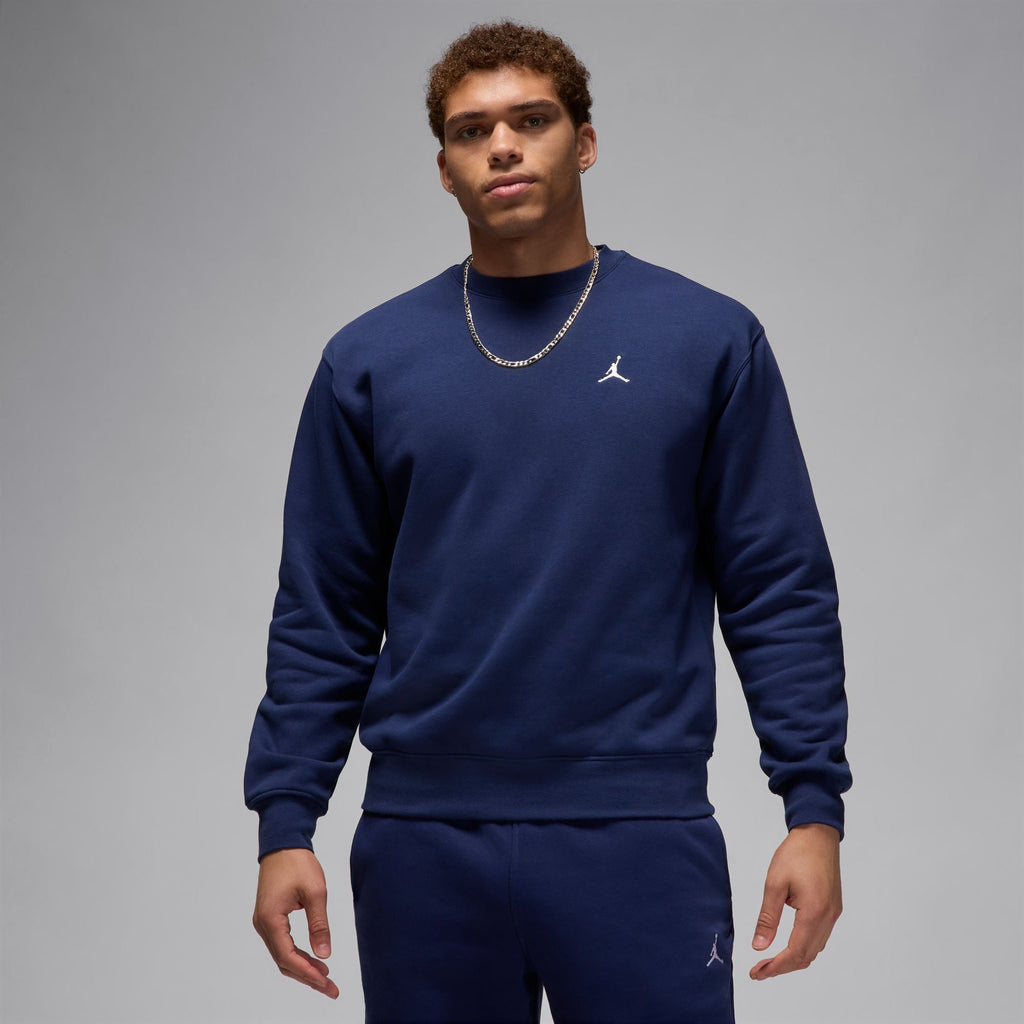 Haut ras du cou Air Jordan Brooklyn Fleece - Bleu marine/Blanc