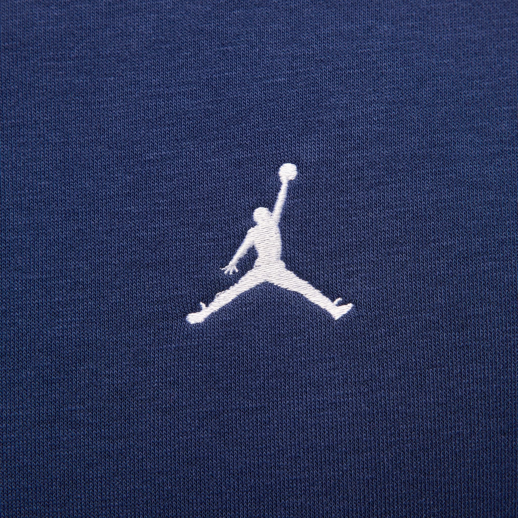 Haut ras du cou Air Jordan Brooklyn Fleece - Bleu marine/Blanc