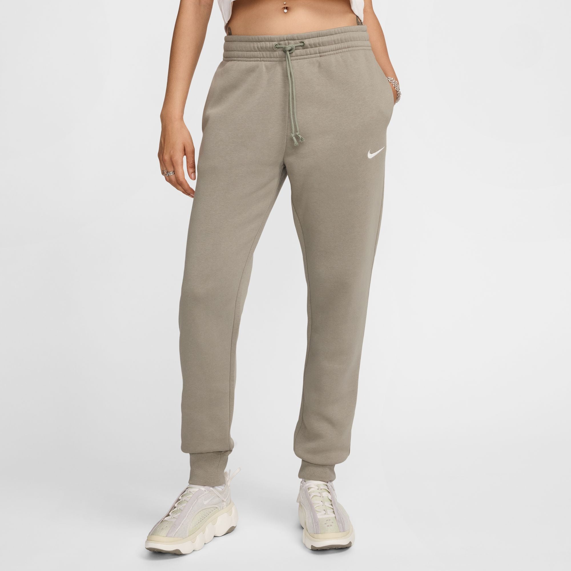 Pantalon de survêtement en molleton Phoenix de Nike Sportswear pour femme - Kaki clair