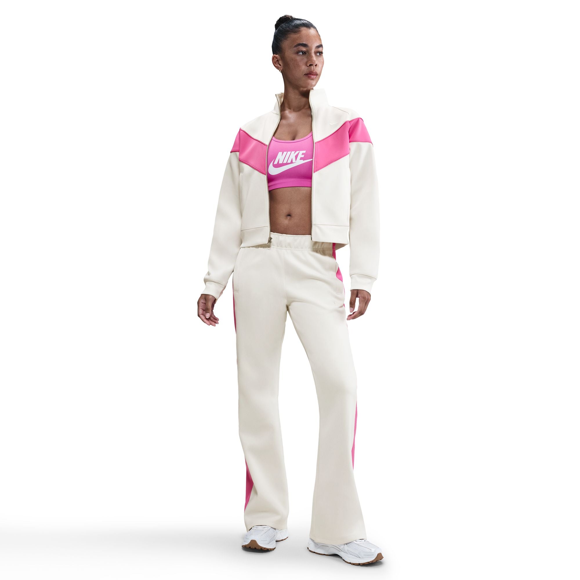 Veste en maille Nike Sportswear Windrunner pour femme - Voile/Rose enjoué
