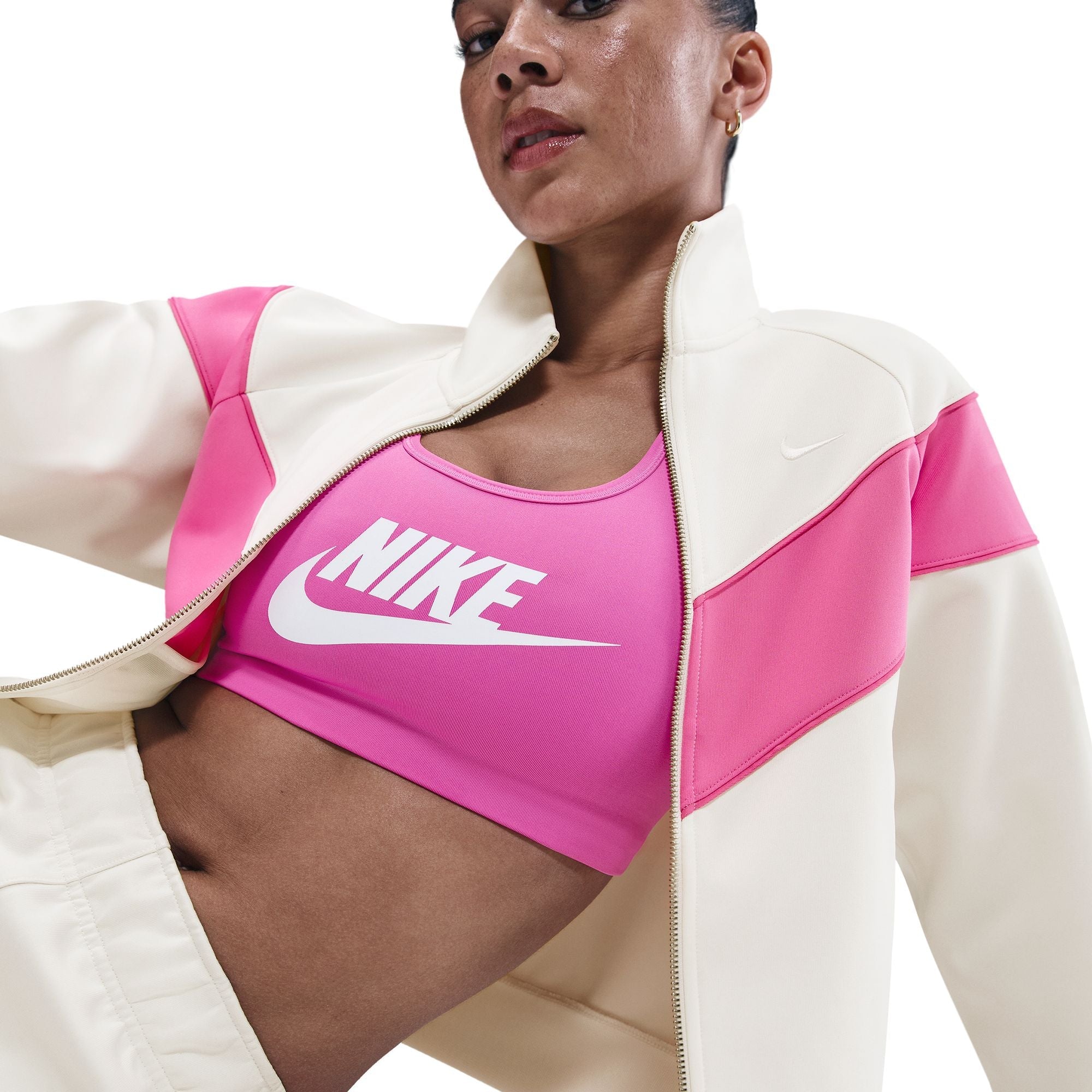 Veste en maille Nike Sportswear Windrunner pour femme - Voile/Rose enjoué