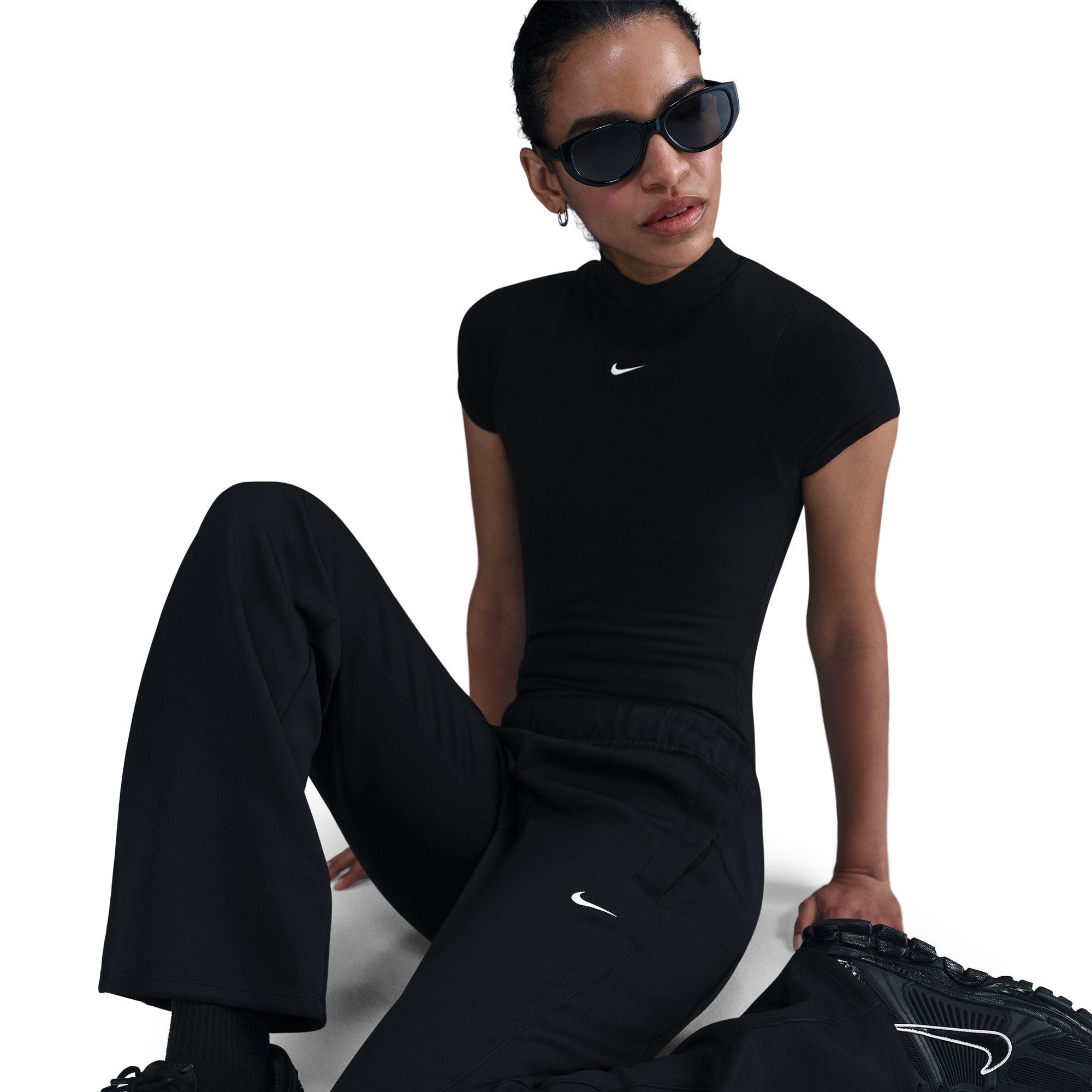Pantalon en maille slim taille mi-haute Nike pour Femme - Noir