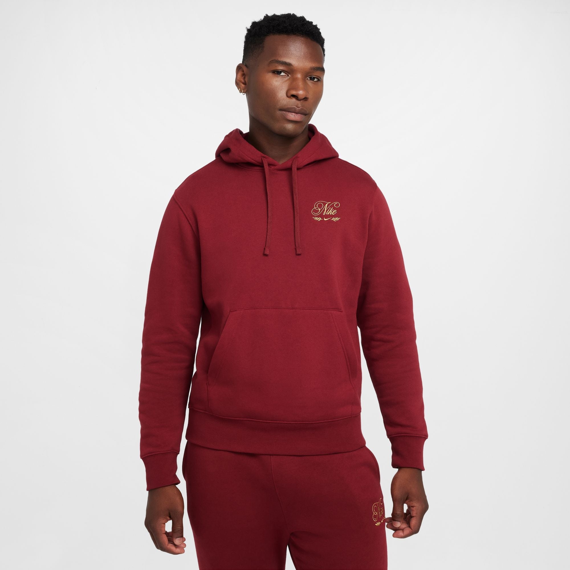 Sweat à capuche Nike Club Tismen pour homme - Rouge équipe