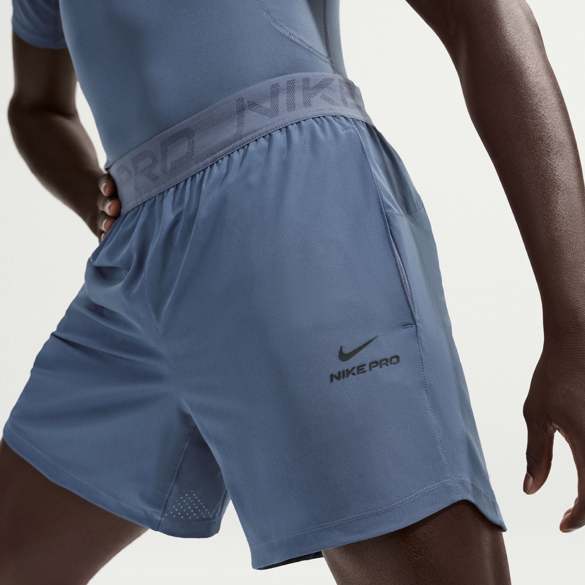 Short de training Nike Pro 15 cm pour Homme - Bleu diffus