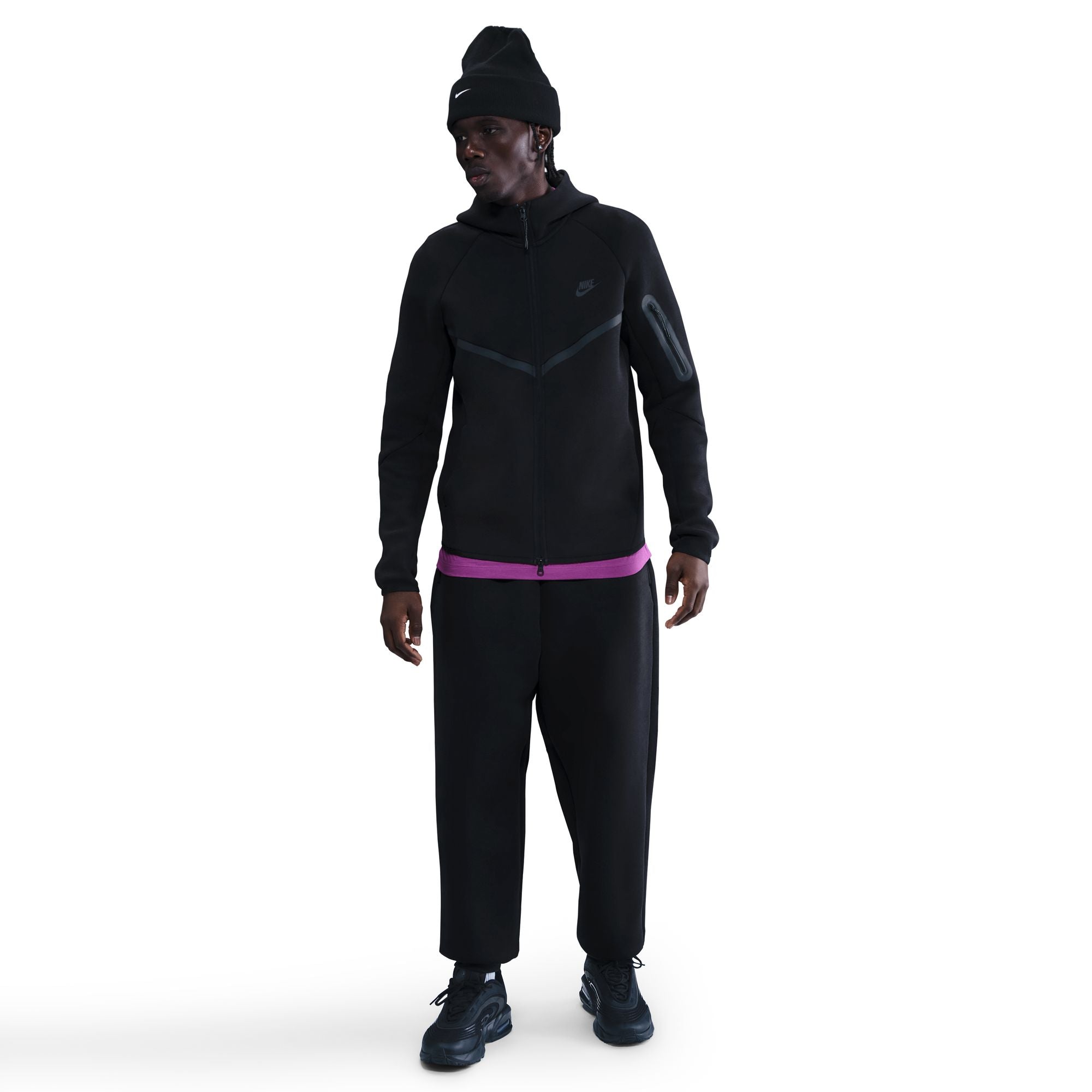 Veste de survêtement Nike Tech Fleece entièrement zippée pour homme - Noir