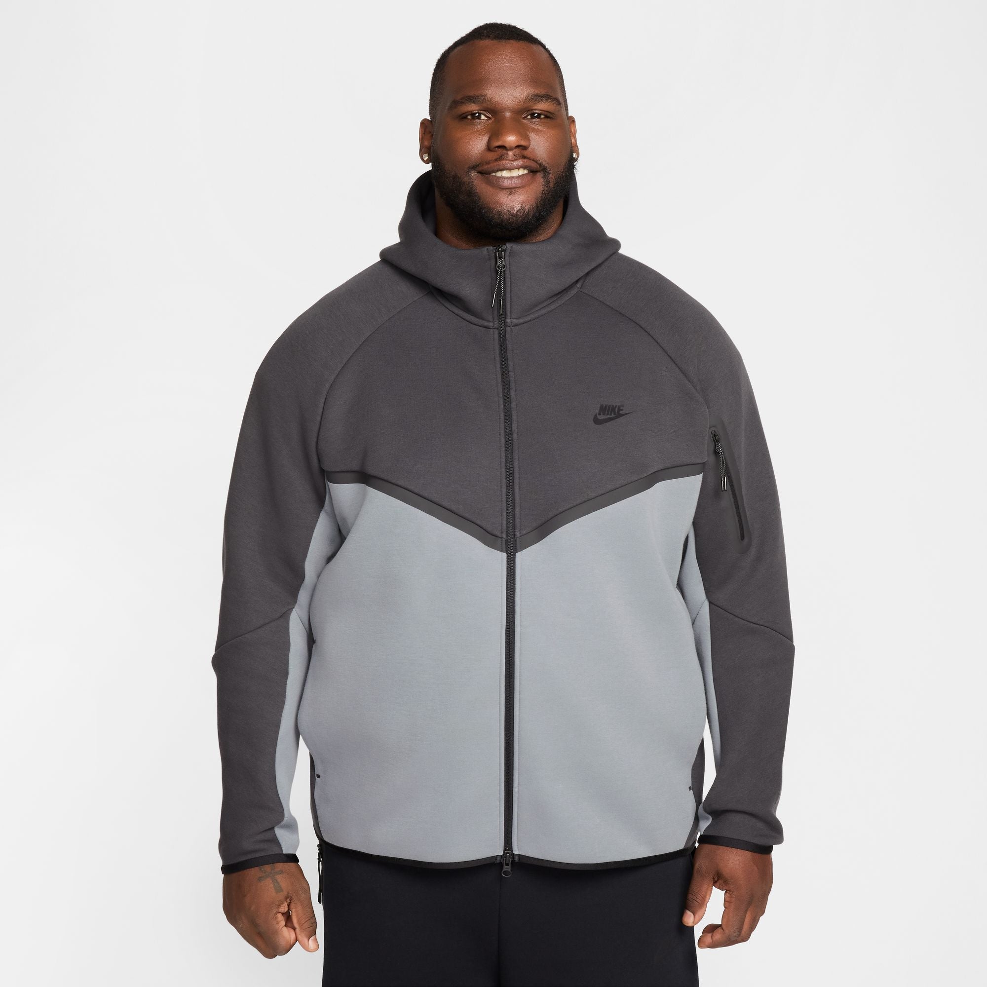 Sweat à capuche Nike Tech Fleece pour homme – Anthracite/Gris froid