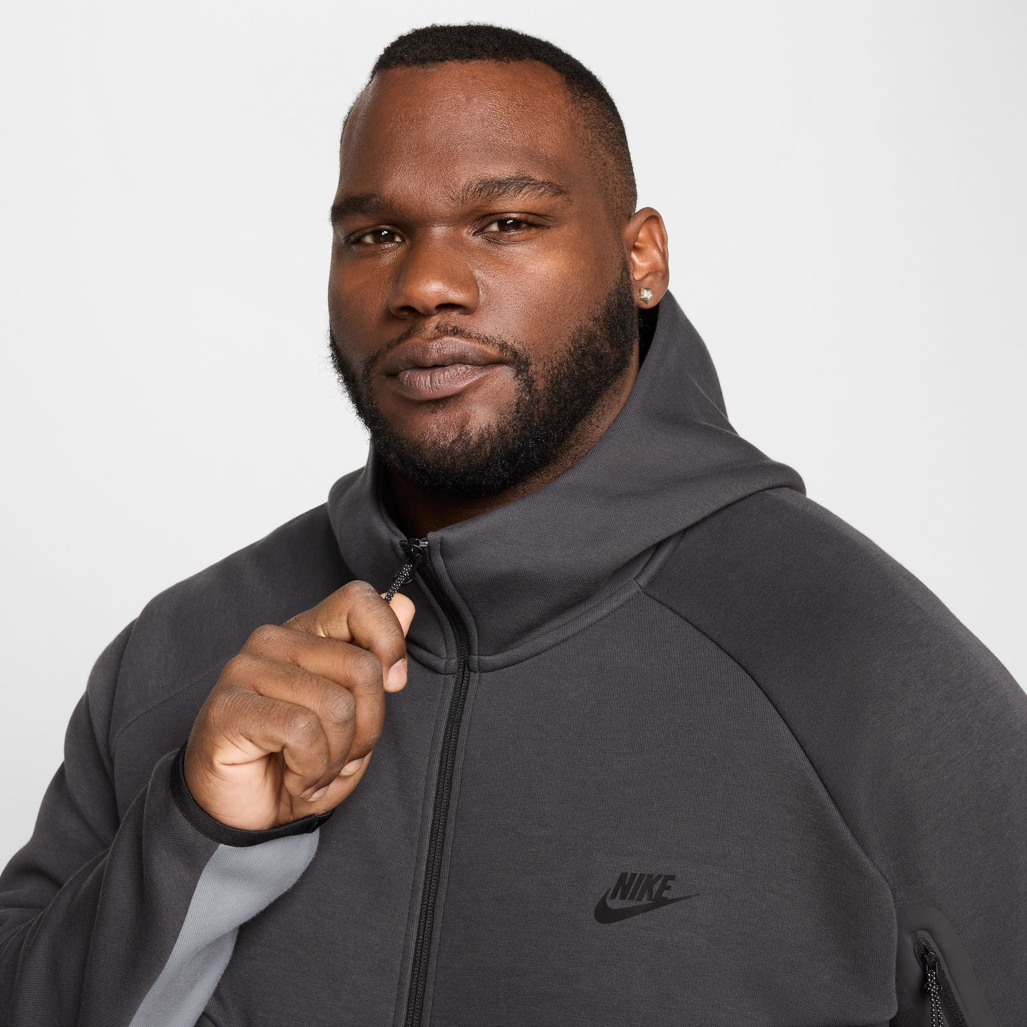 Sweat à capuche Nike Tech Fleece pour homme – Anthracite/Gris froid