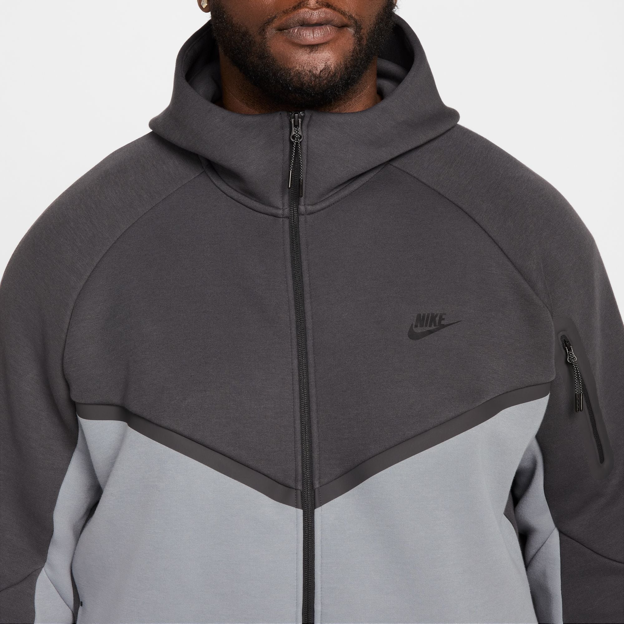 Sweat à capuche Nike Tech Fleece pour homme – Anthracite/Gris froid