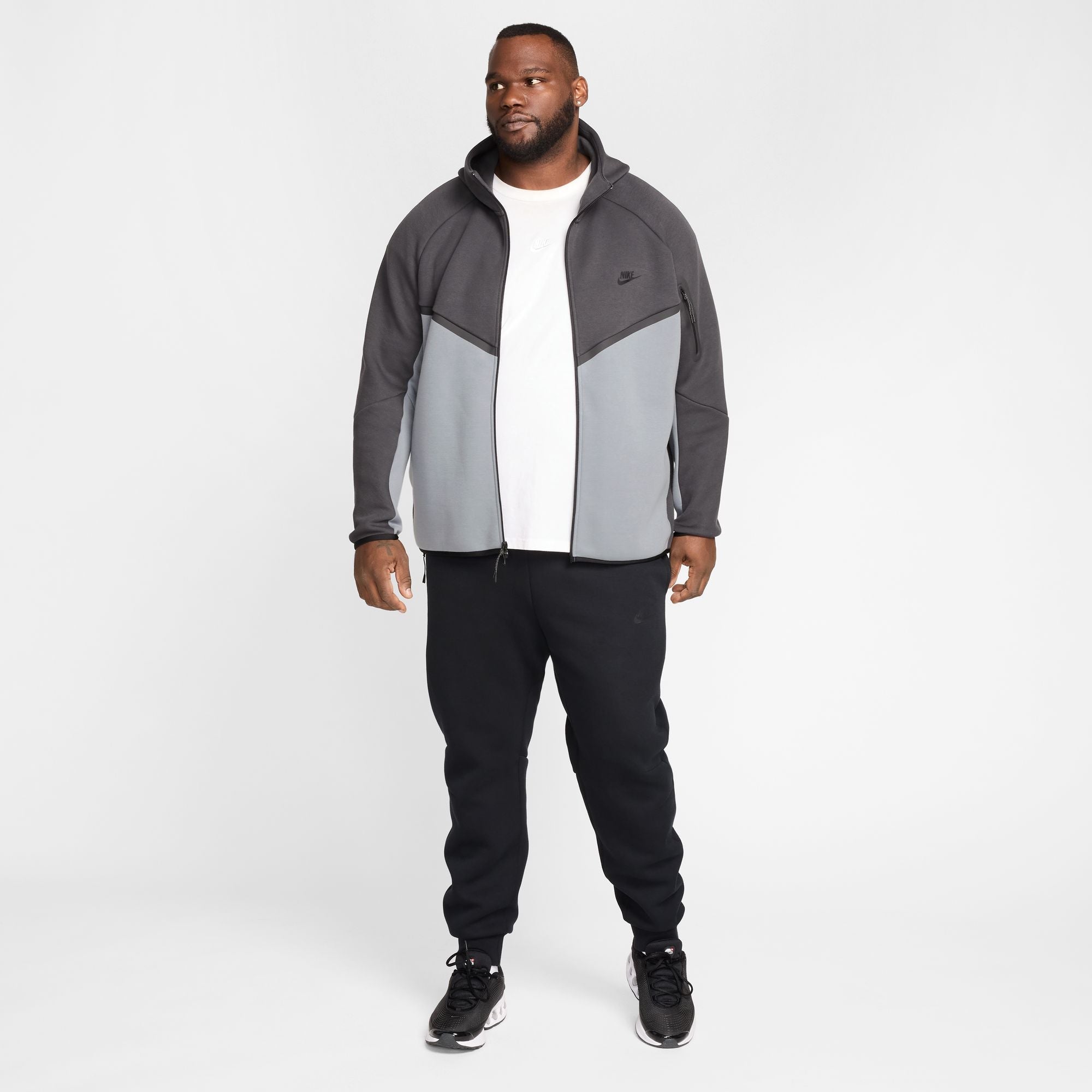 Sweat à capuche Nike Tech Fleece pour homme – Anthracite/Gris froid