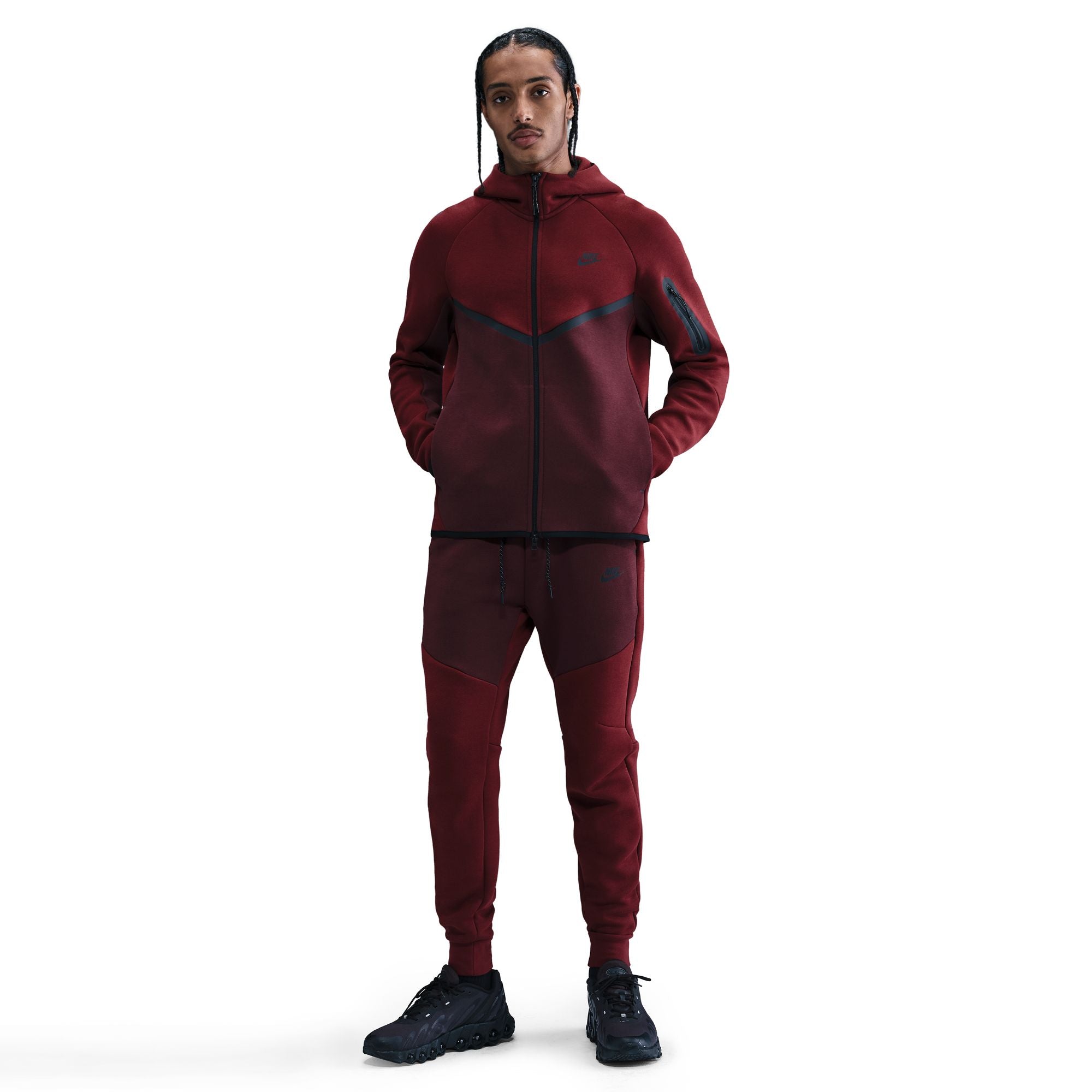 Veste Nike Tech Fleece pour Homme - Rouge Équipe Foncé