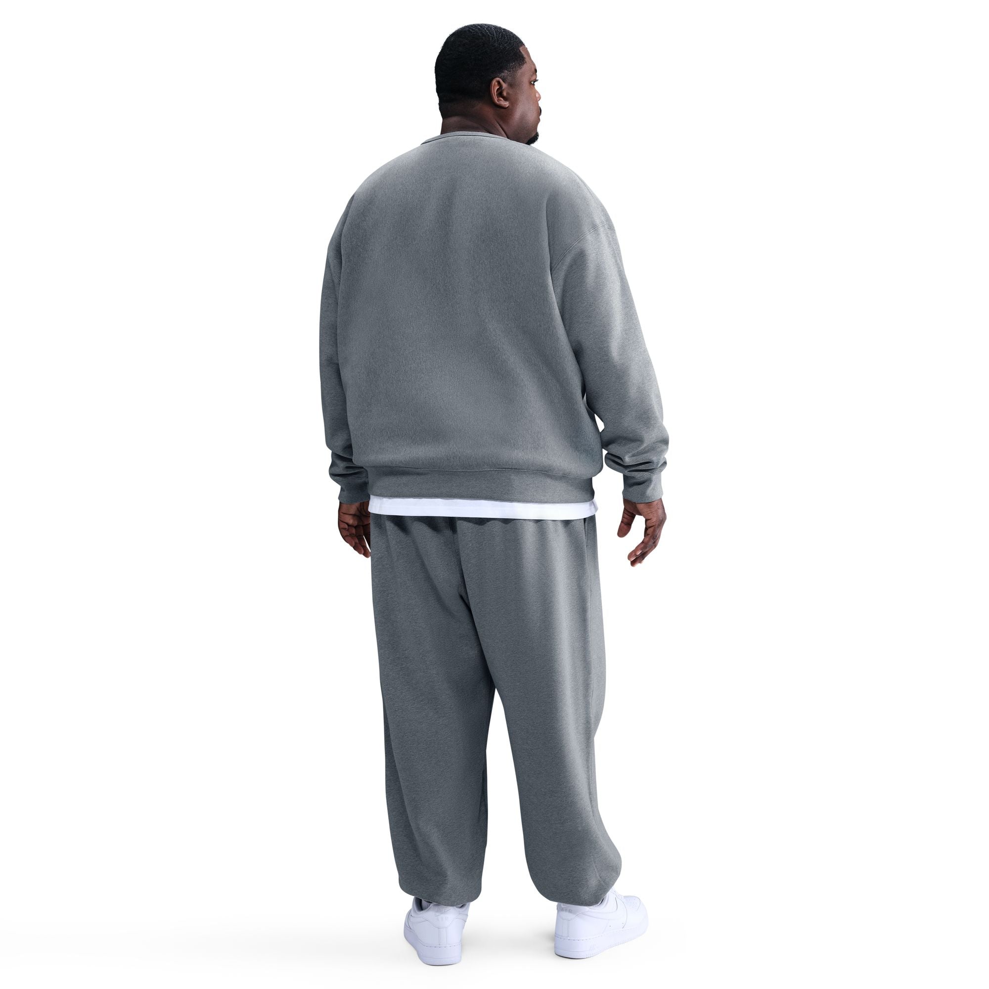 Nike Homme Col Rond Solo Swoosh Épais - Gris Foncé