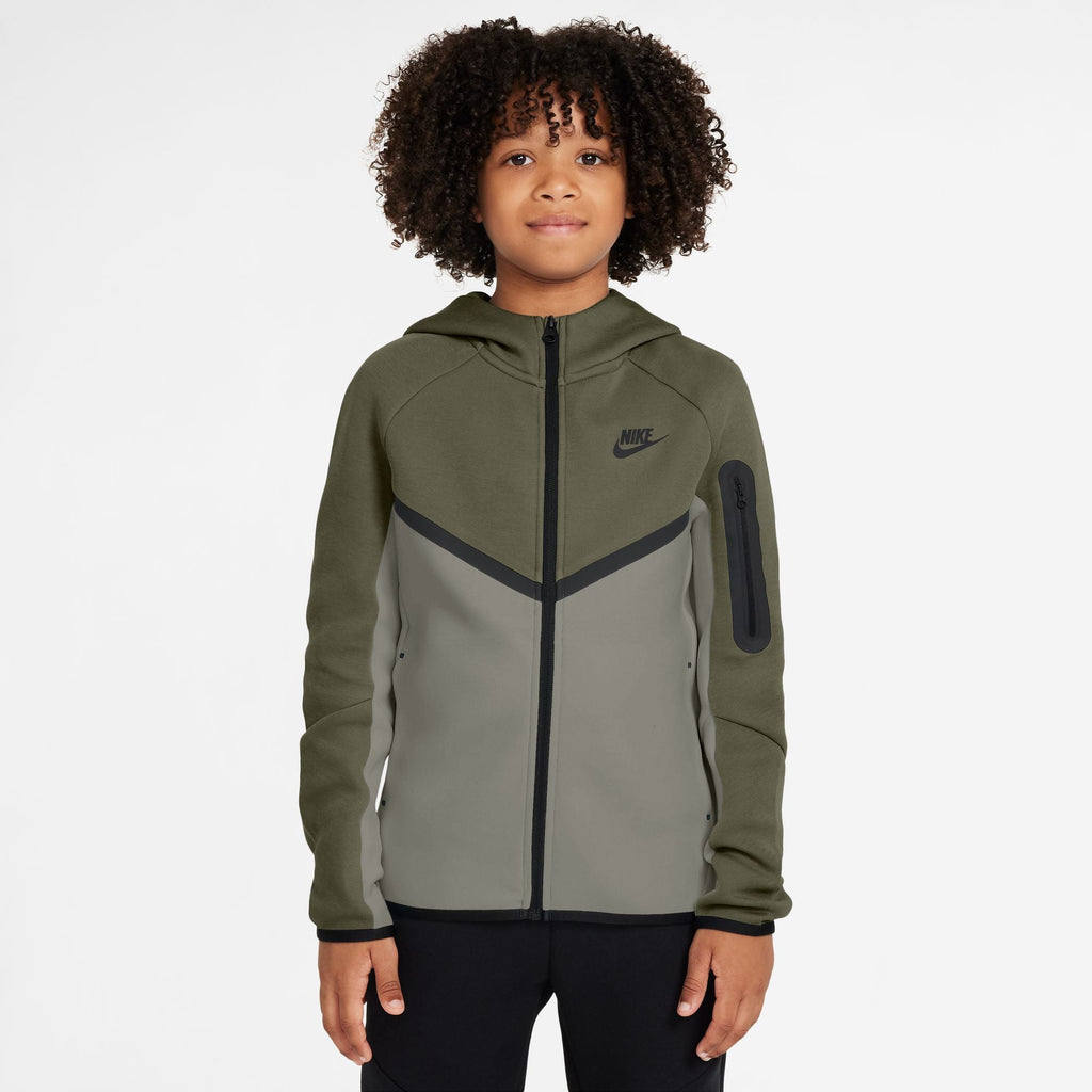 Veste Nike Sportswear Tech Fleece pour grand enfant - Olive moyen