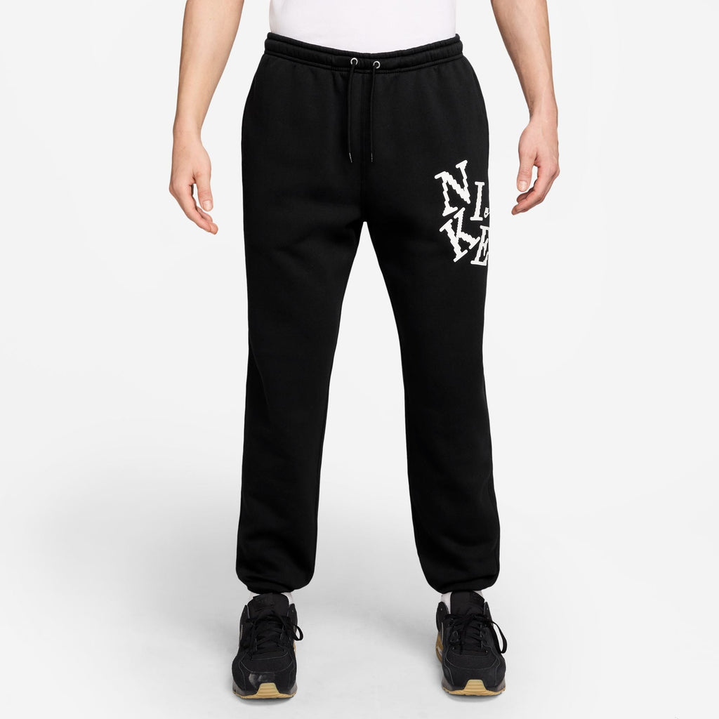 Jogging en molleton avec revers Nike pour homme – Noir