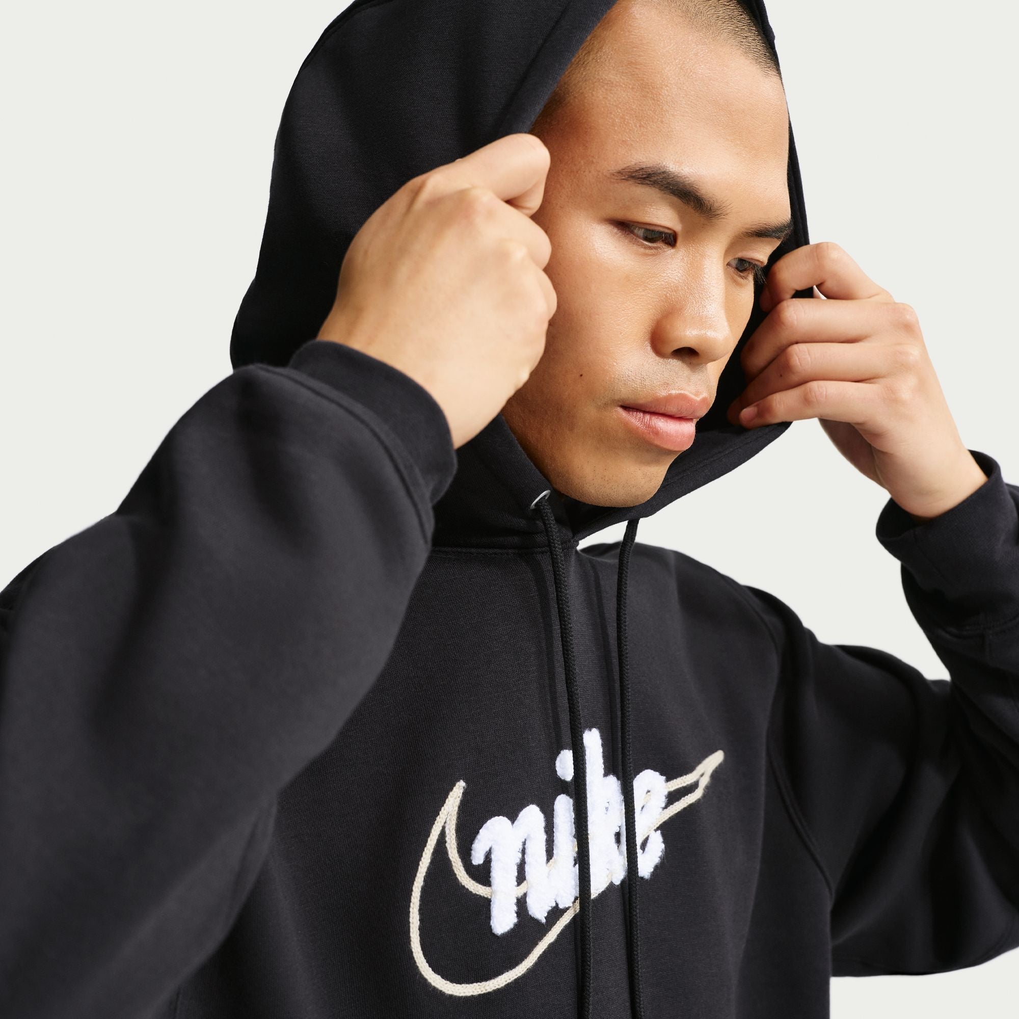 Haut à capuche Nike Fleece pour homme - Noir