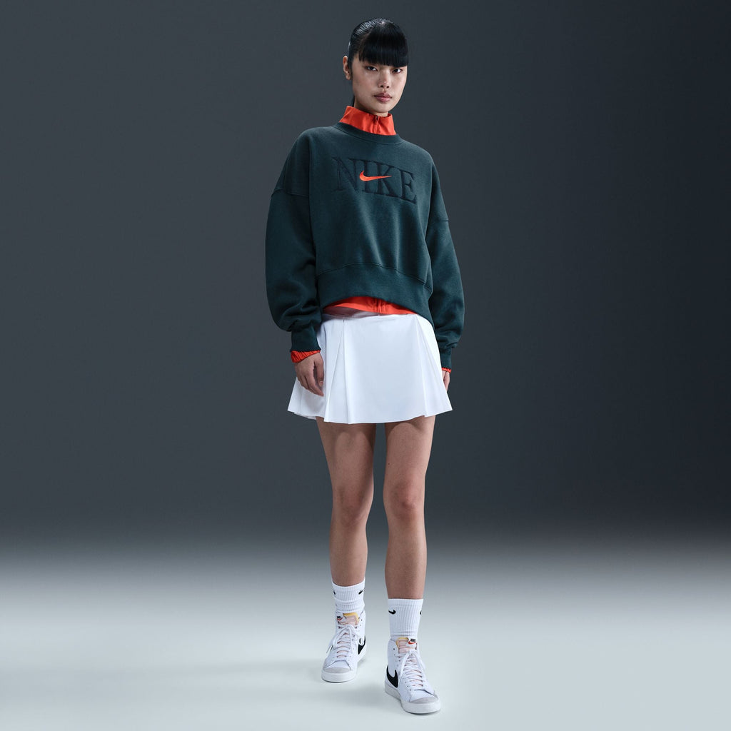 Haut ras du cou court en polaire Nike Phoenix pour femme - Marine armée