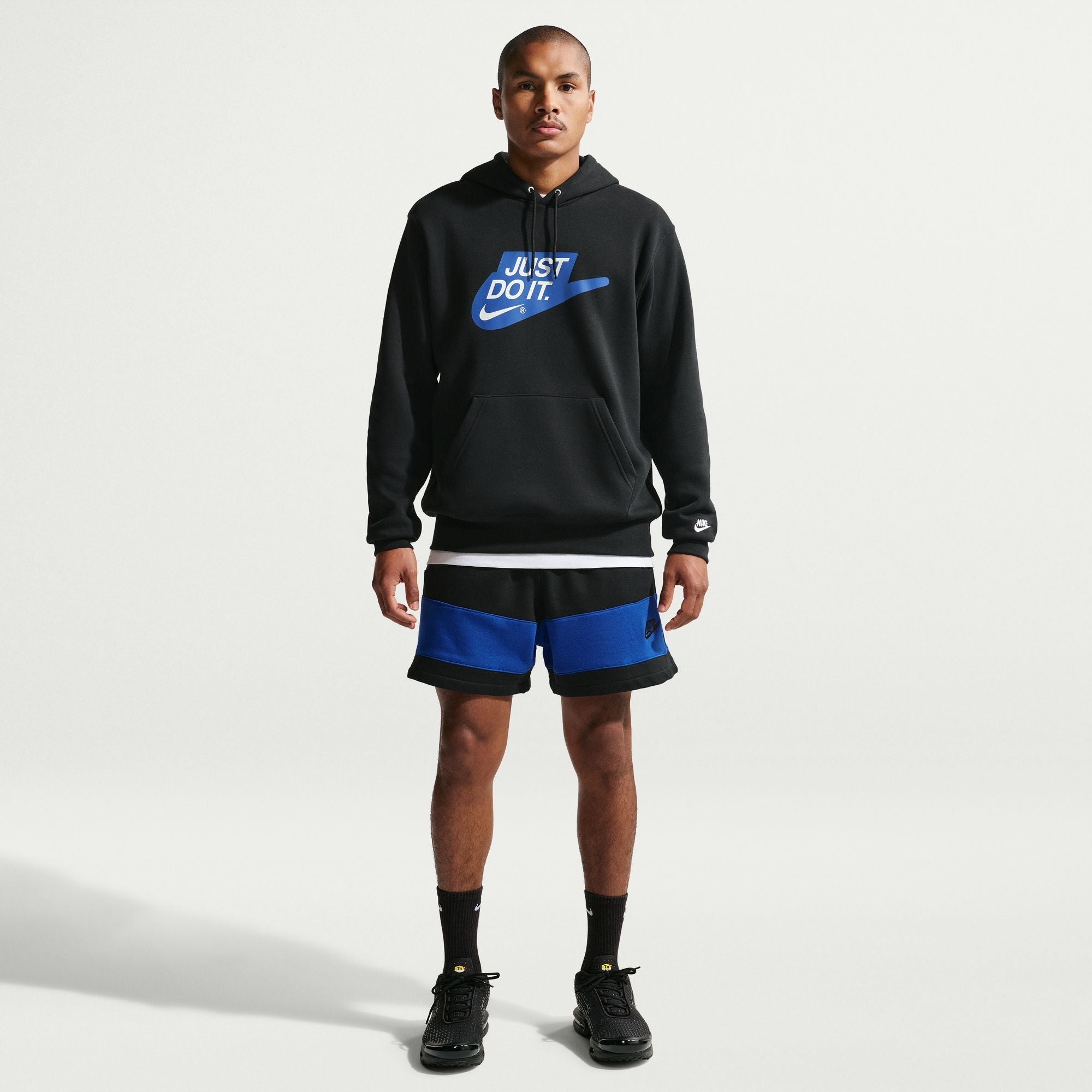 Haut à capuche Nike Fleece pour homme - Noir