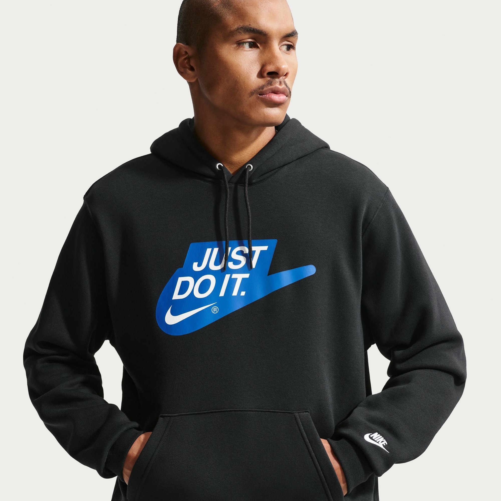 Haut à capuche Nike Fleece pour homme - Noir