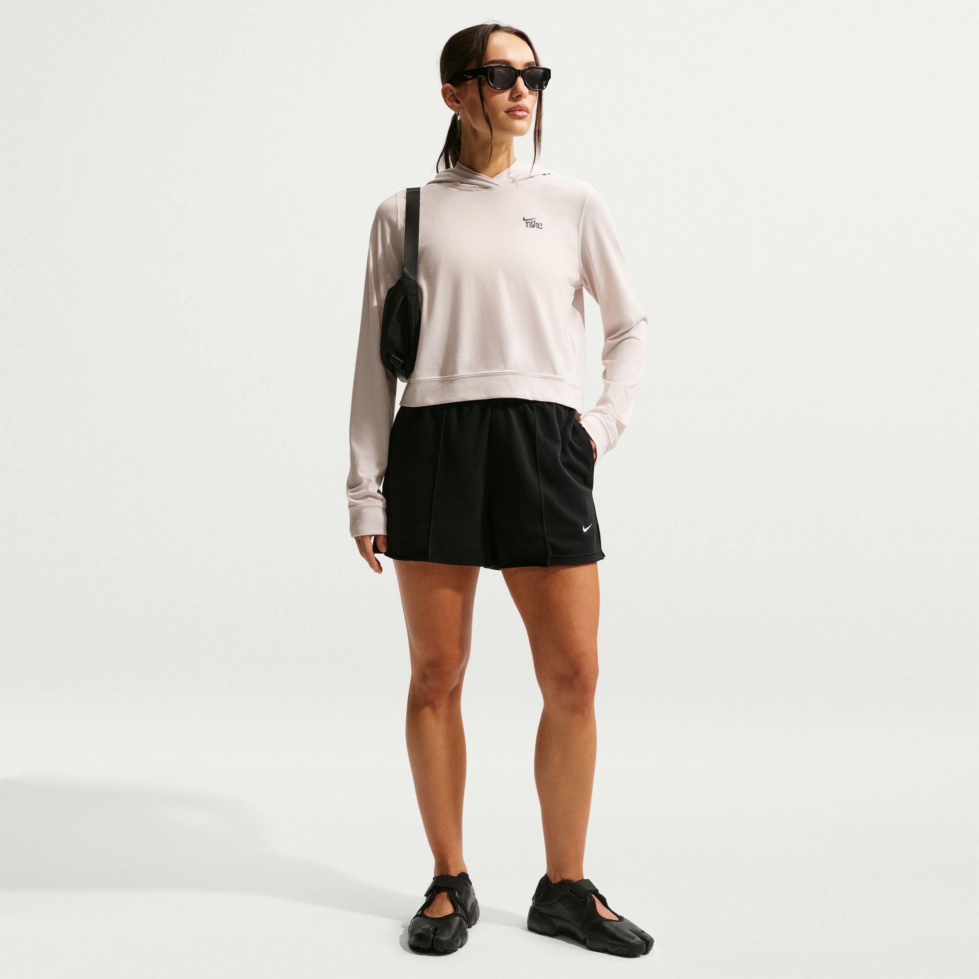 Sweat à capuche léger en maille Nike Sportswear Chill pour femme - Marron clair Orewood