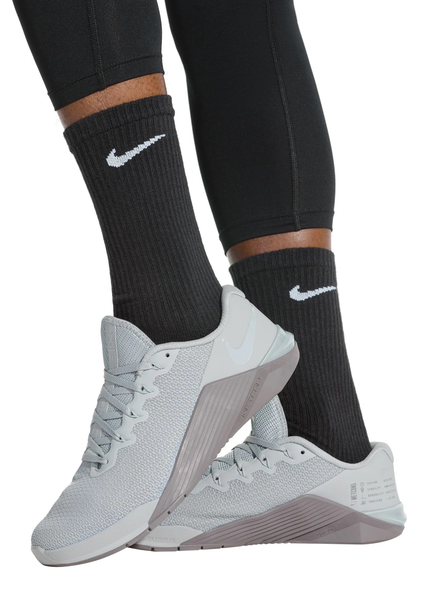 Chaussettes montantes rembourrées Nike Dri-Fit (lot de 6) - Noir