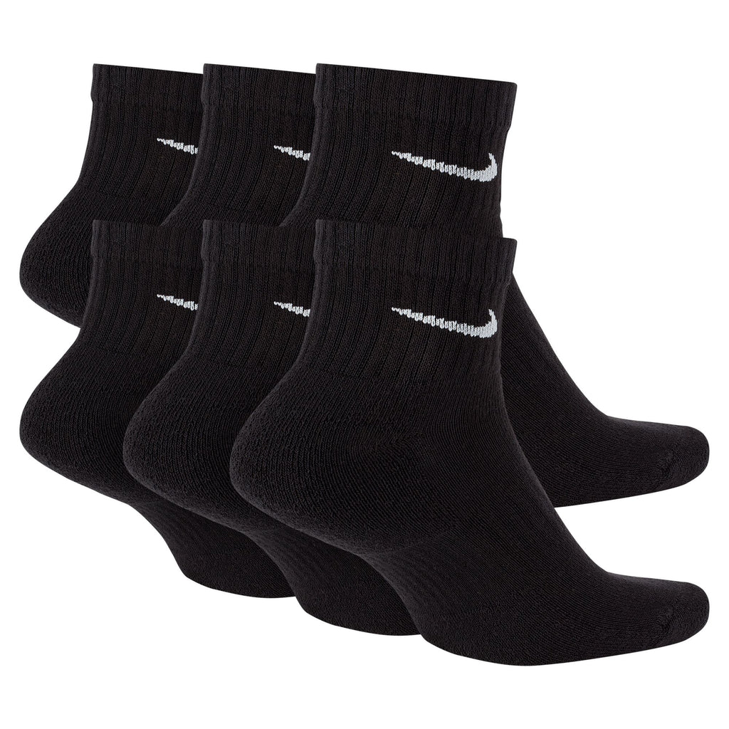 Chaussettes de sport basses Nike Everyday Cushioned (6 paires) pour homme - Noir