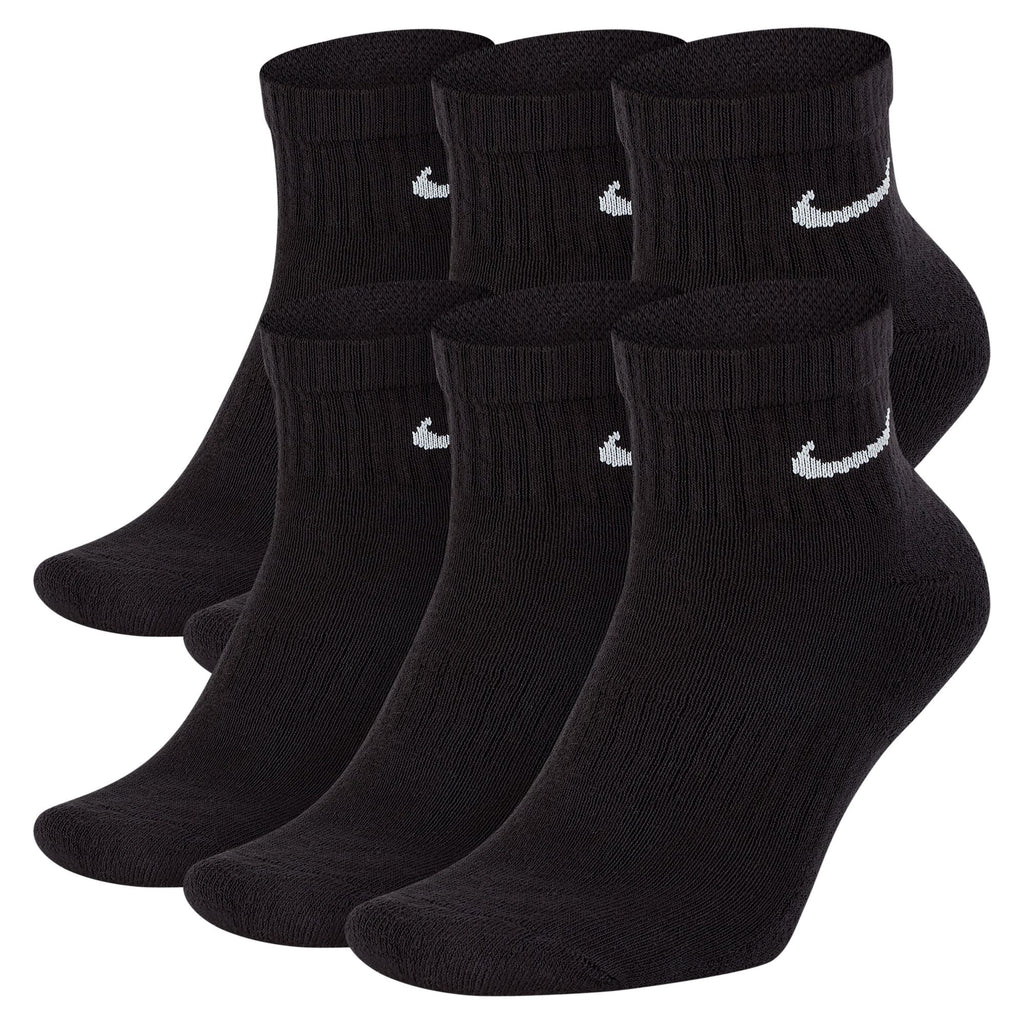 Chaussettes de sport basses Nike Everyday Cushioned (6 paires) pour homme - Noir