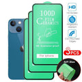 3 Films en Verre Trempé Céramique de Protection 100D pour iPhone 14 13 12 Mini 11 Pro XR XS Max X 8 7 Plus SE 2020, Film de Protection d'écran Souple en Série Verre Trempé