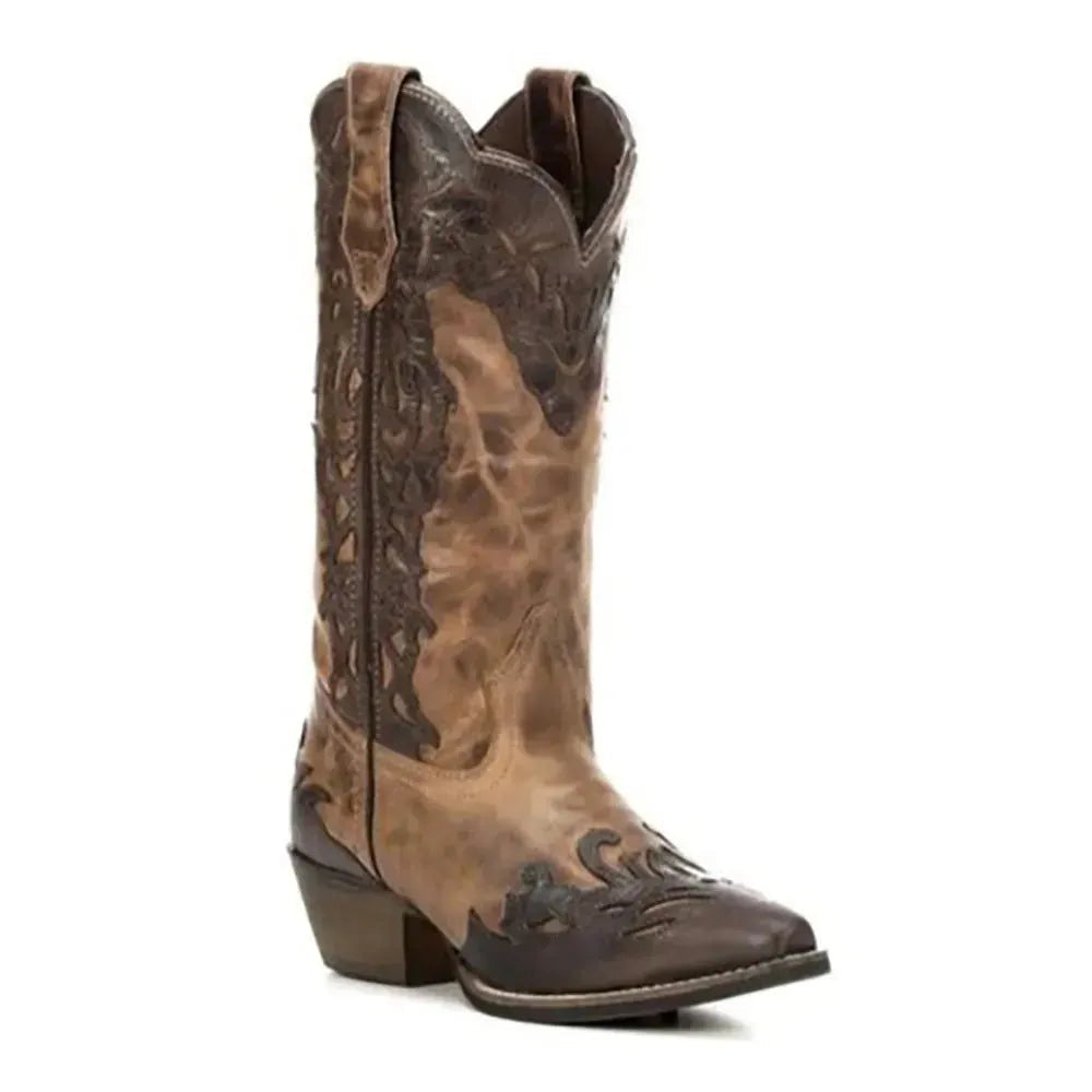 Abilene Western Wingtip – Bottes de cowgirl en cuir pour femmes