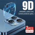 Verre trempé pour objectif d'appareil photo 9D pour iPhone 14 13 12 11 Pro Max Mini Protection d'écran XR X XS Max 7 8 Plus SE 2020 Verre de protection anti-rayures Protecteur d'appareil photo en verre trempé