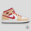Air Jordan 1 Mid GS Curry Clair Cardinal