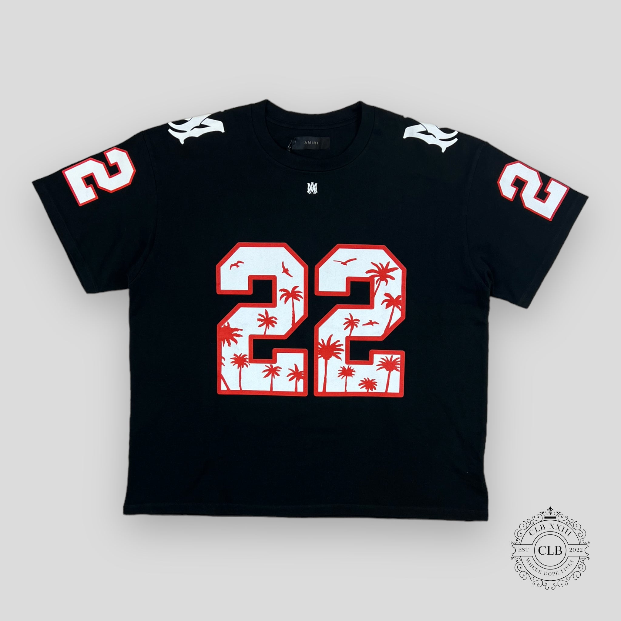T-SHIRT FOOTBALL SURTAILLÉ AMIRI 22
