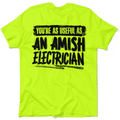Électricien Amish - T-shirt haute visibilité jaune fluo