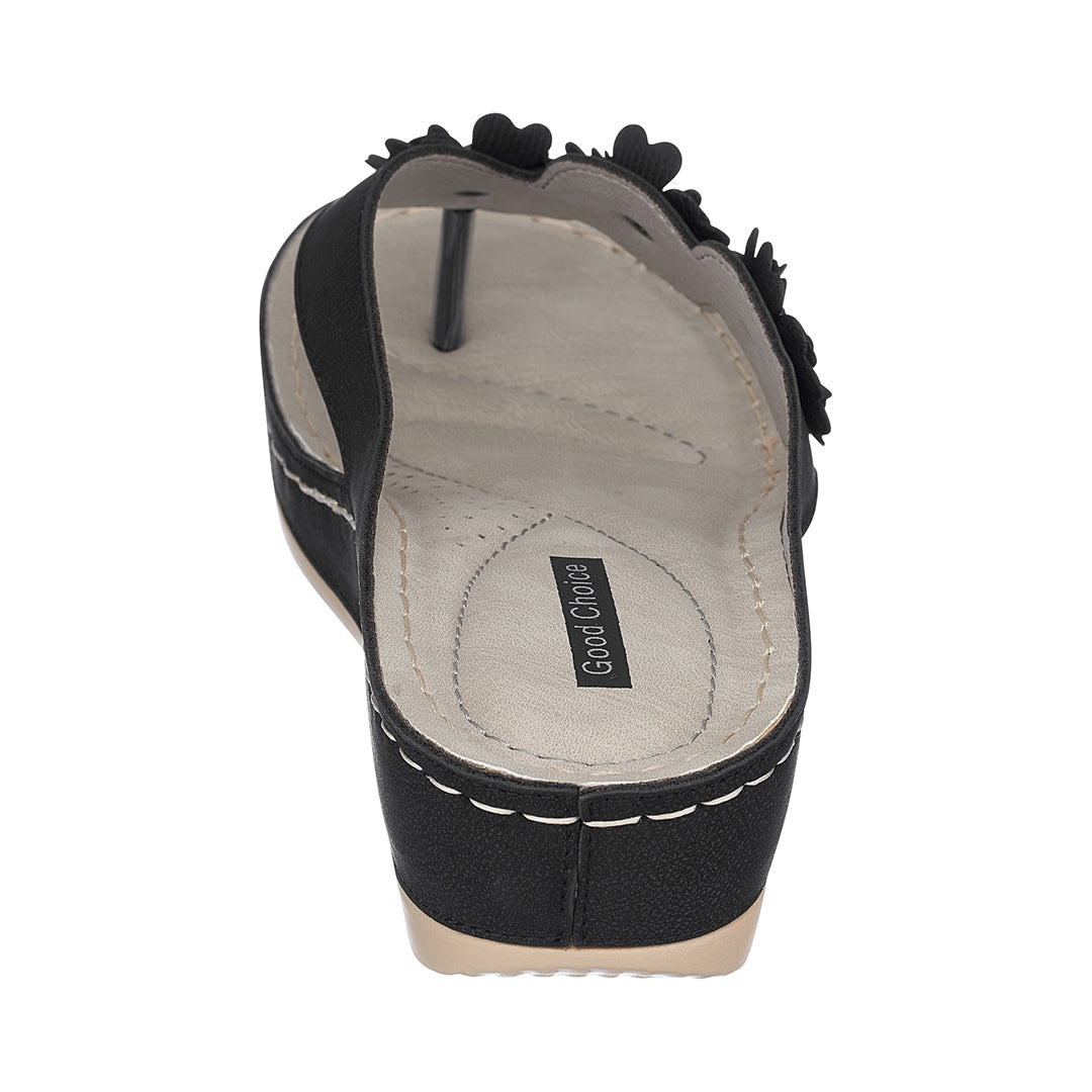 Sandales compensées Ammie noires