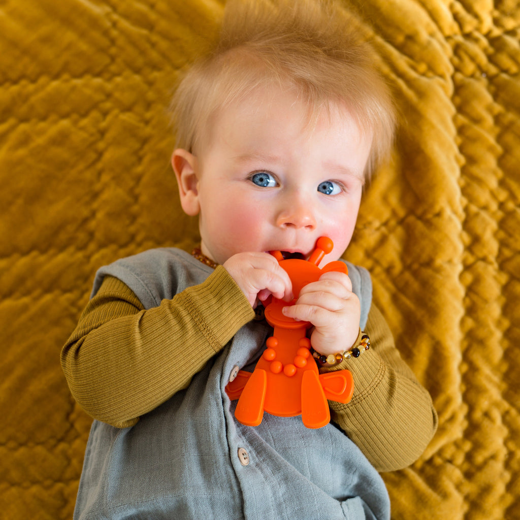 Jouet de dentition bébé Little bamBAM – Orange