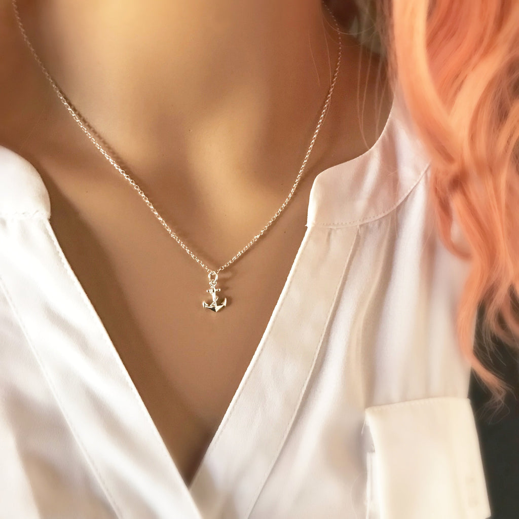 Collier Ancre - Argent Sterling - Collier d'Amitié - Cadeau pour Elle