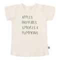 t-shirt imprimé | pommes balades en charrette guimauves grillées