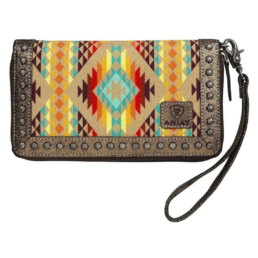Ariat Cruiser Orange sud-ouest – Portefeuille pochette