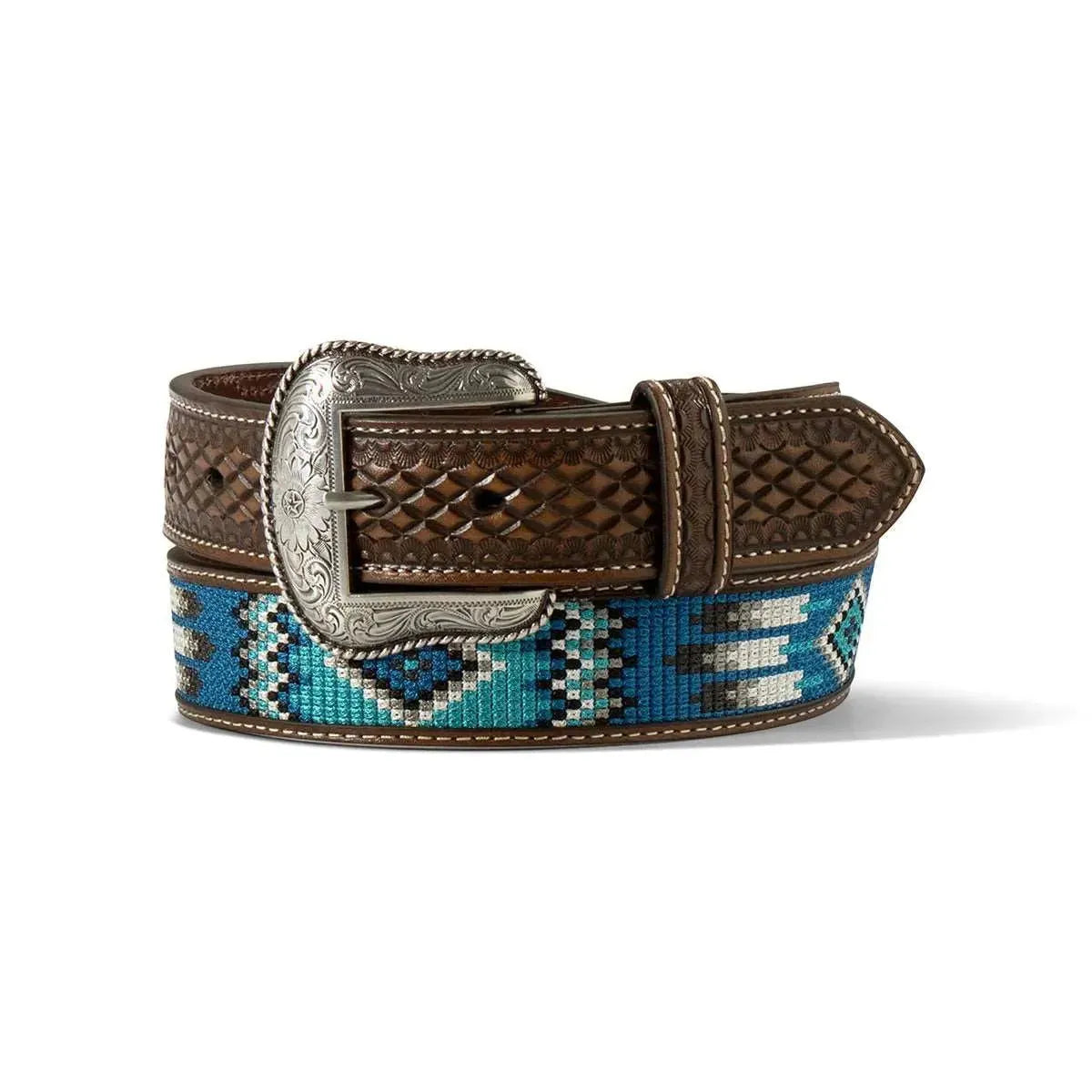 Ceinture en cuir Ariat Sky - Broderie sud-ouest - Homme