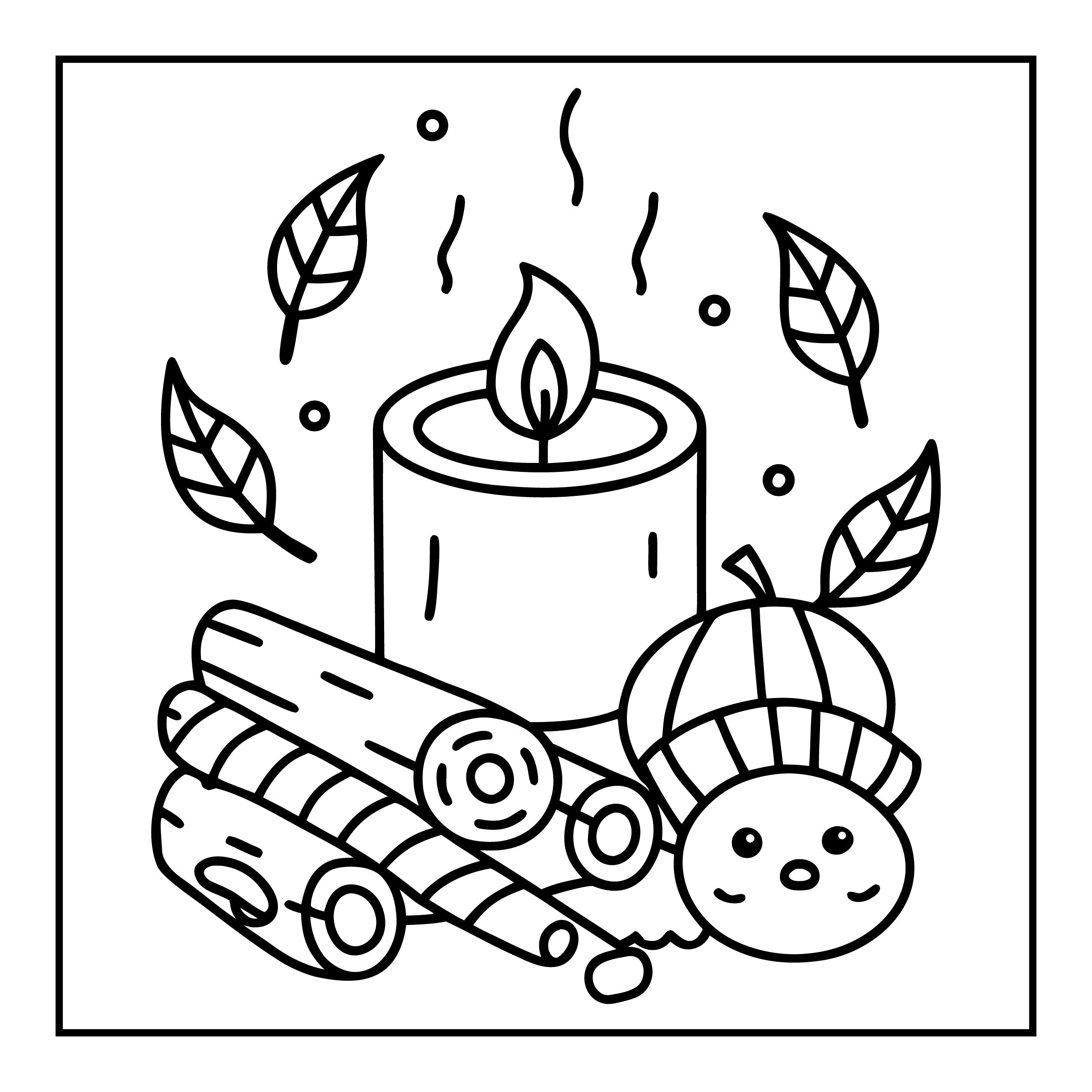 Livre de coloriage douillet sur le thème de l'automne – Simple et audacieux (92 pages, PDF)