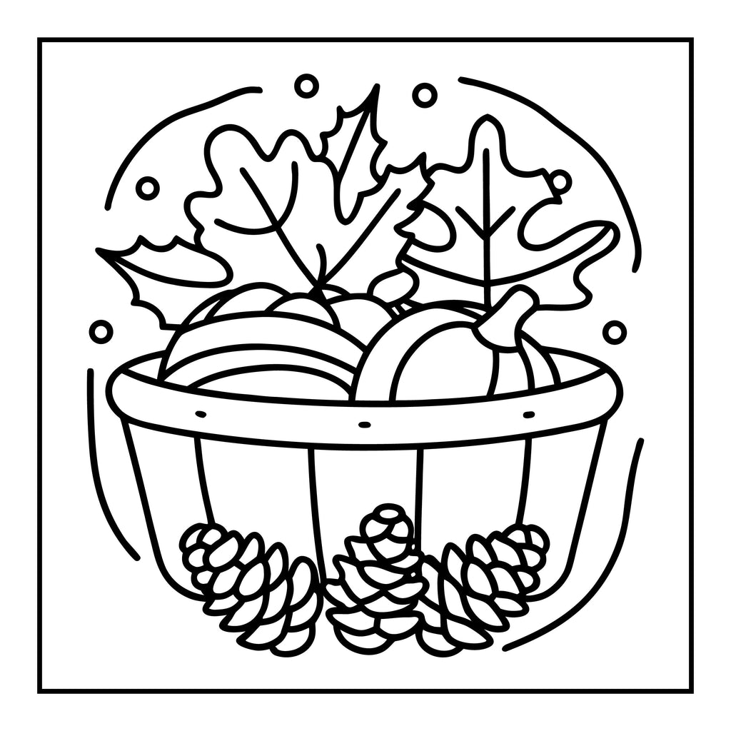 Livre de coloriage douillet sur le thème de l'automne – Simple et audacieux (92 pages, PDF)