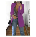 Automne Femmes Décontracté Blazers Ajustés Veste Costume Mode Dame Bureau Costume
