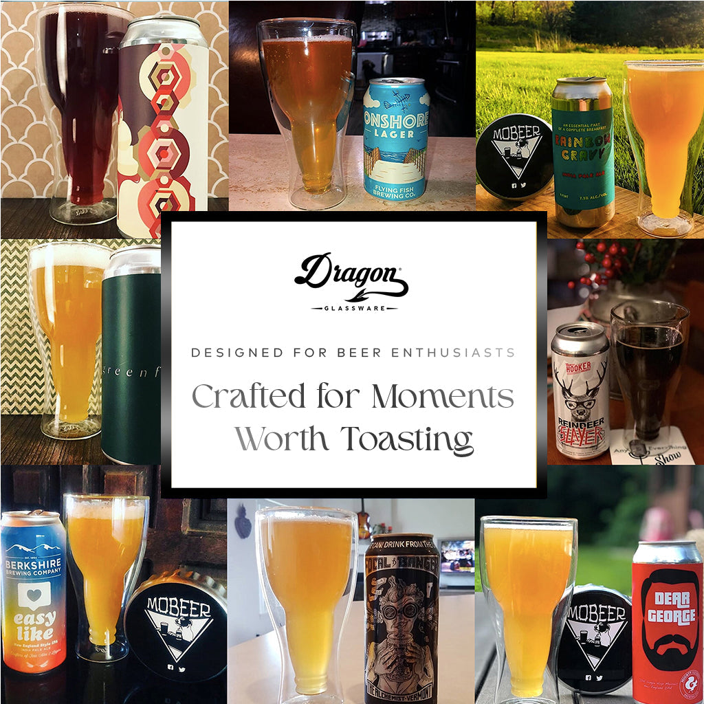 Verres à bière "tête en bas"