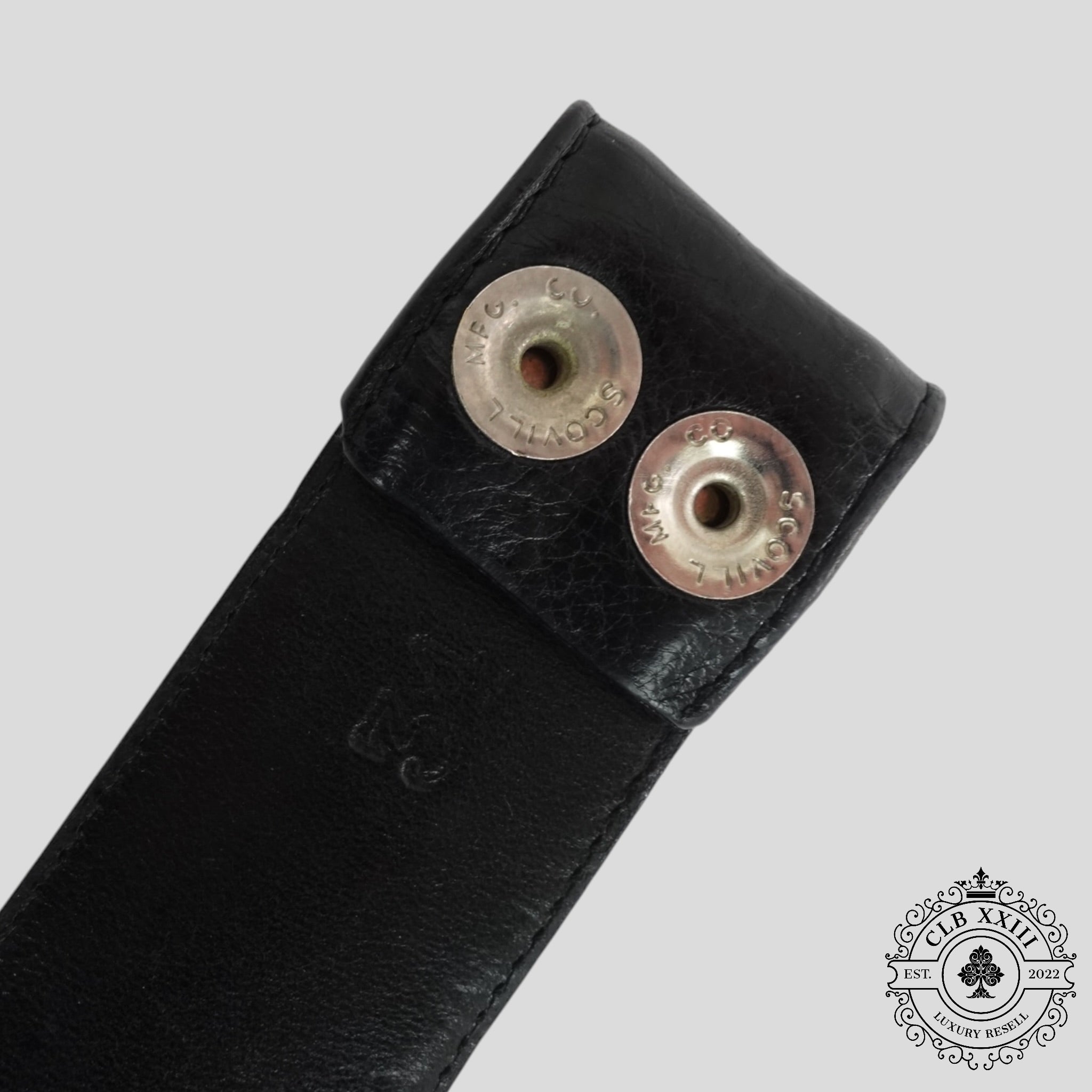 Ceinture Chrome Hearts en cuir à croix plaquées