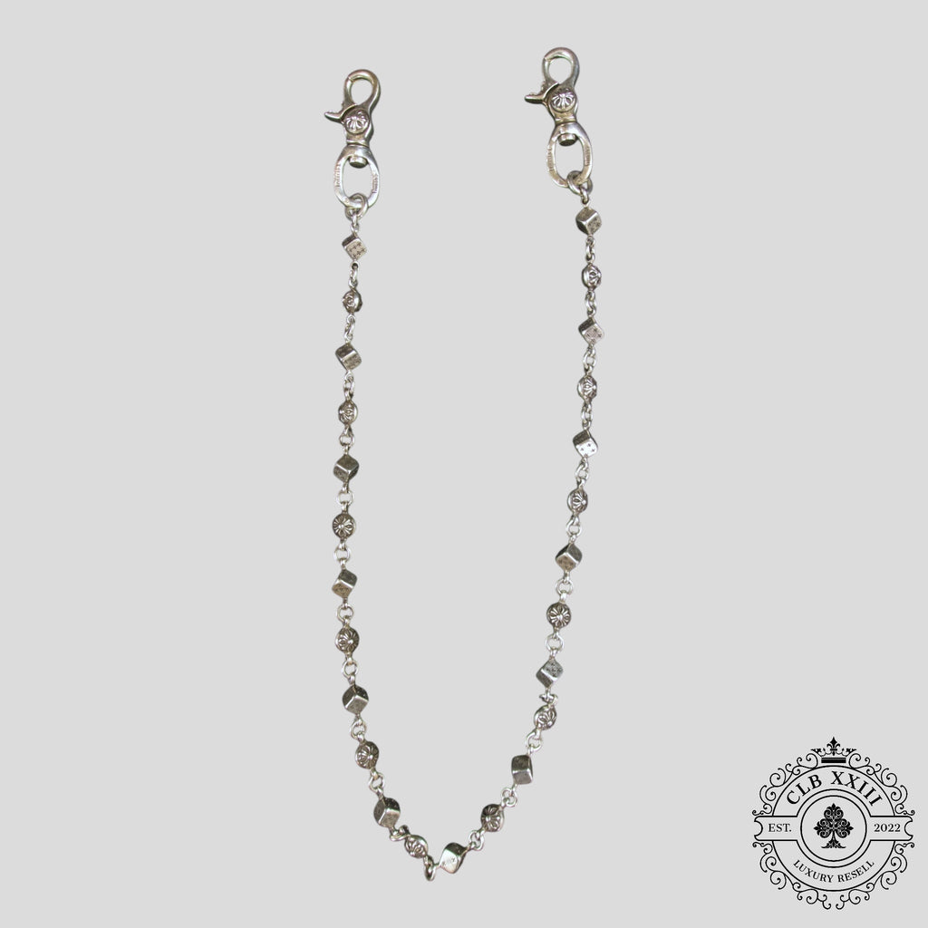 Chaîne de portefeuille Chrome Hearts Dice & Ball en argent