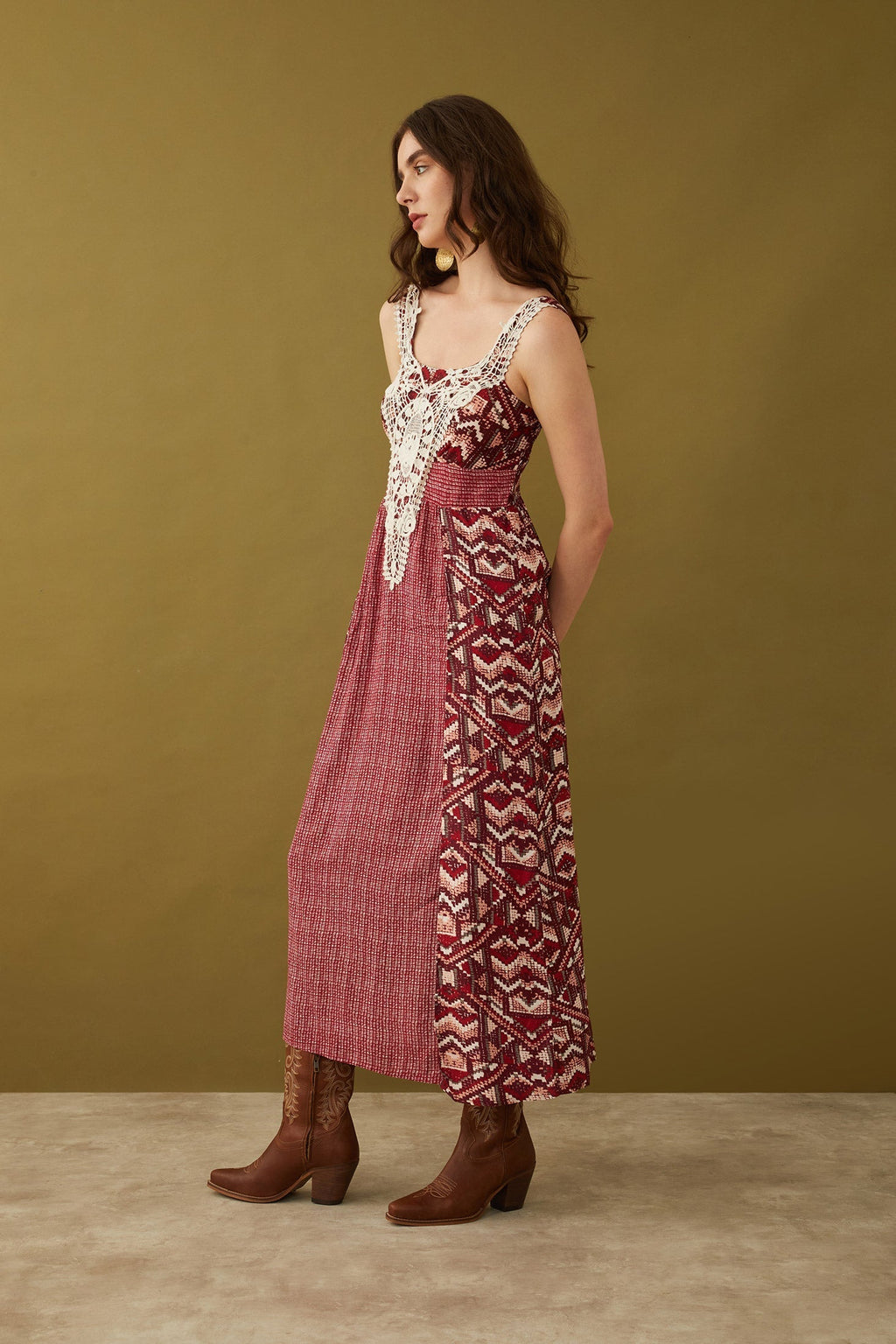 Robe ornée de dentelle Bohera Devonnie