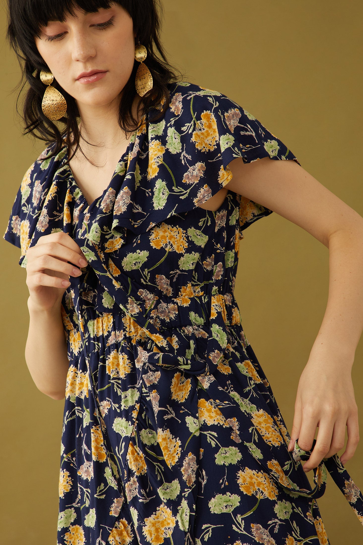 Robe portefeuille Bohera Marjorie Mellum à imprimé floral