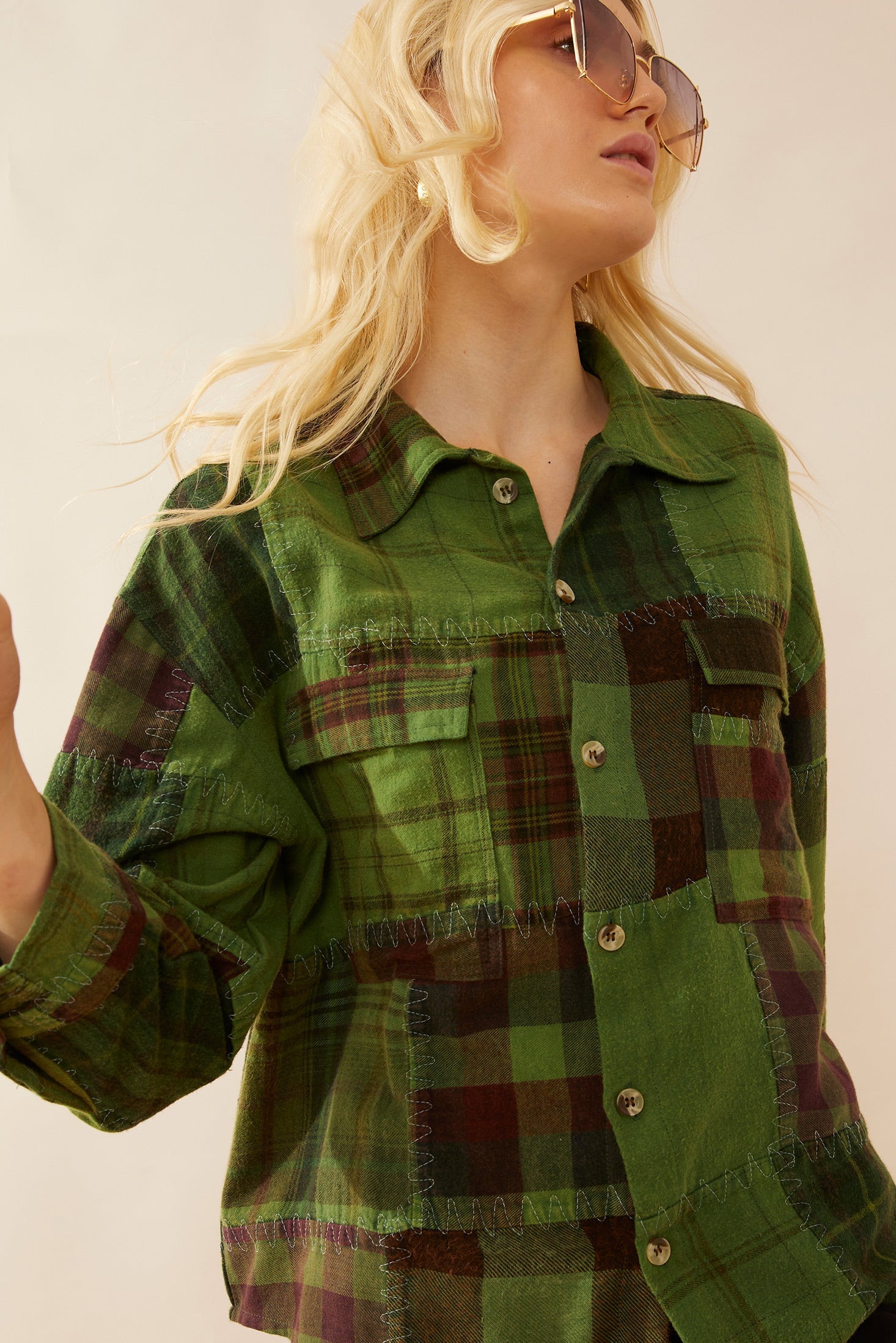 Surchemise Patchwork Emma Dawn verte