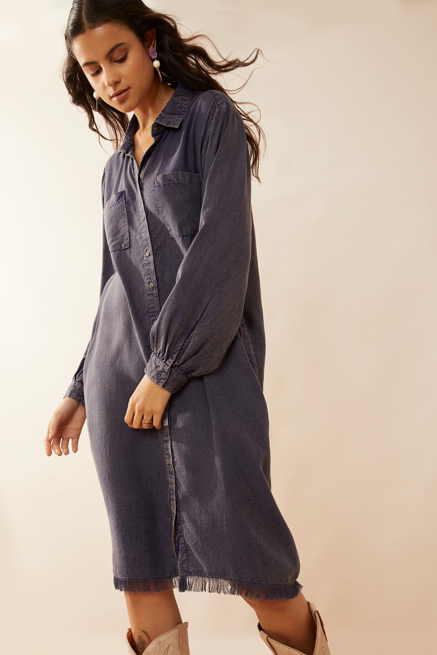 Robe boutonnée April Snow