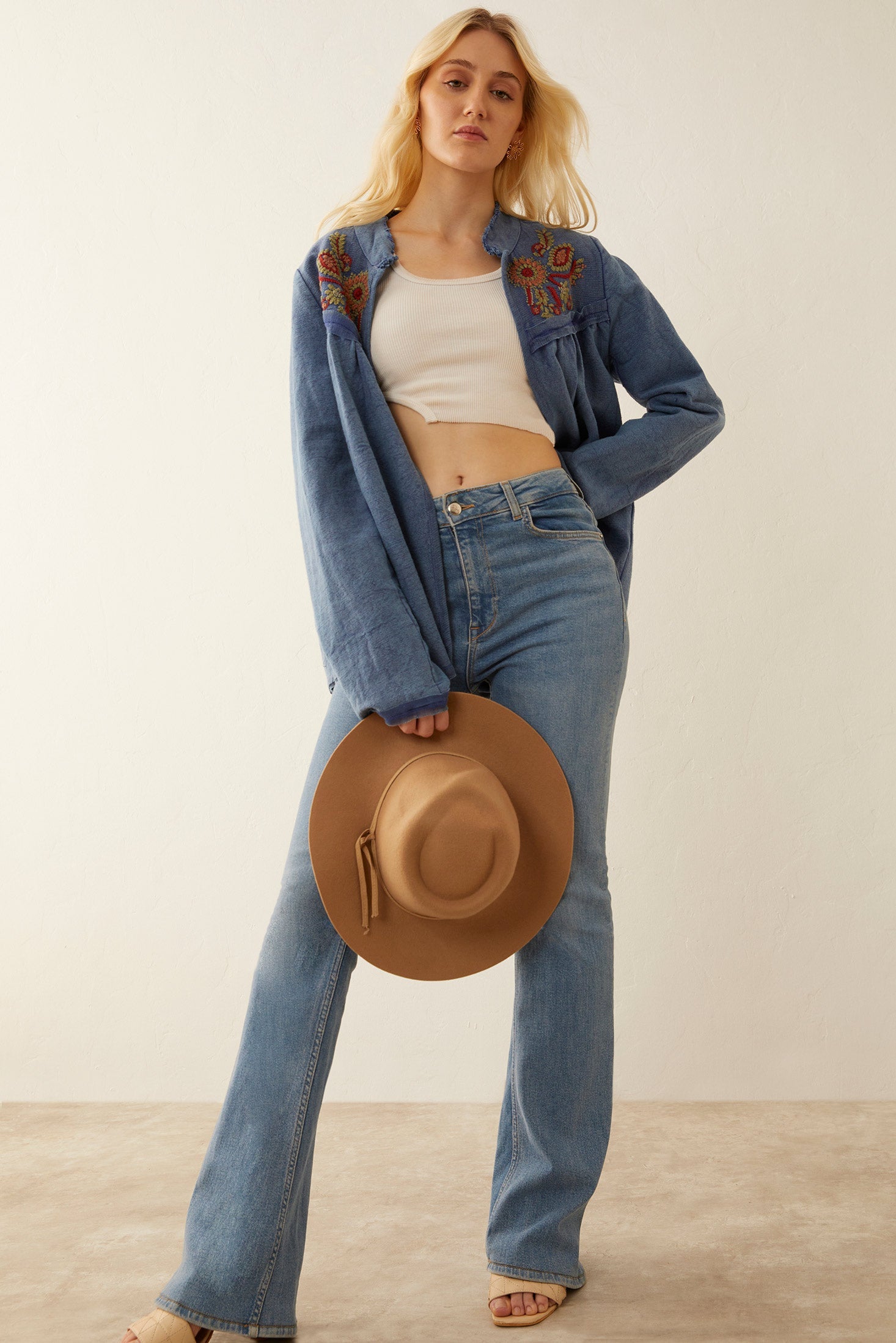 Veste brodée Hazel Anne