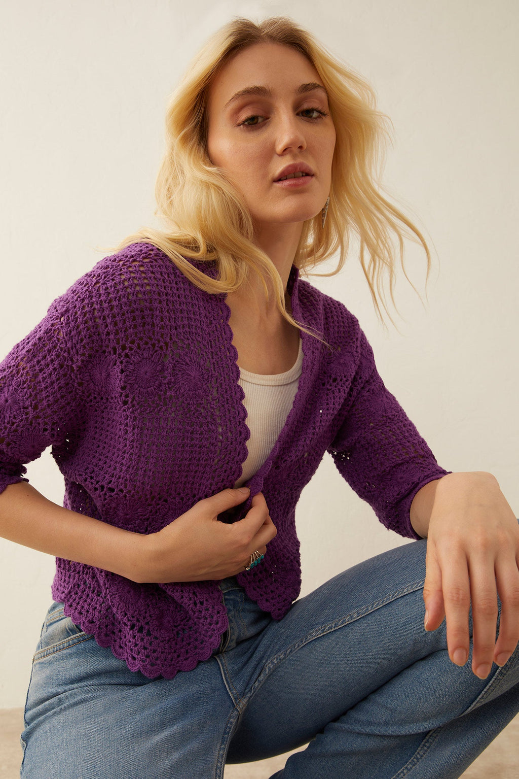 Veste-pull en tricot Eloise